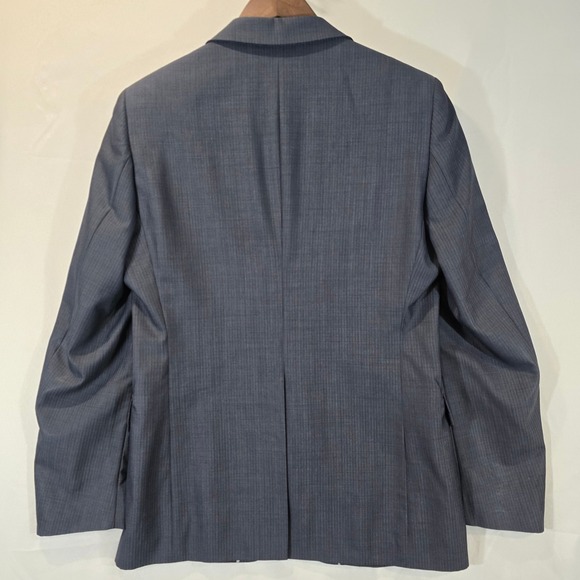 DE FURSAC Zignone Collaboration Men's Blazer Suit Jacket Dark Gray Pinstripe - Picture 5 of 11